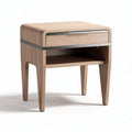 Wooden side table with storage drawer and open shelf 45 x 45 x 55cm
