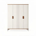 Modern wooden wardrobe with three doors and metallic legs 100 x 60 x 200cm