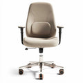 Office chair with adjustable height beige fabric upholstery and five-star base