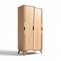 Wooden wardrobe with two doors and minimalist design dimensions 180 x 80 x 40cm